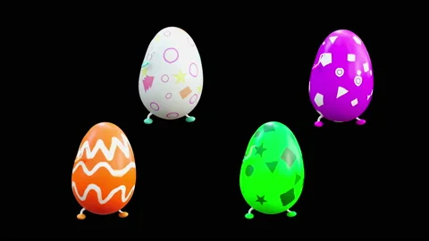 Easter, eggs, with Alpha matte. Stock Footage 221697003