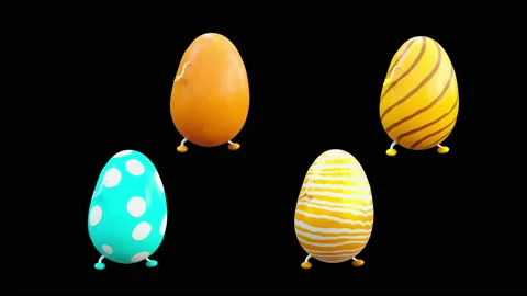 Easter, eggs, with Alpha matte. Stock Footage 221697232