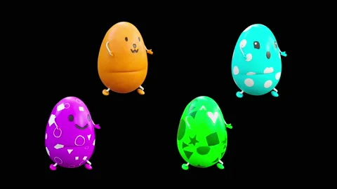 Easter, eggs, with Alpha matte. 動画素材 221697366