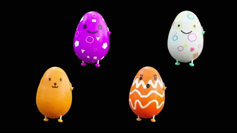 Easter, eggs, with Alpha matte. Stock Footage 224717359