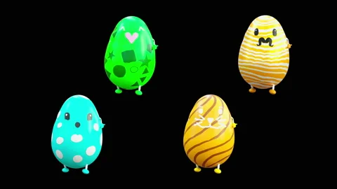 Easter, eggs, with Alpha matte. Stock Footage 224717414
