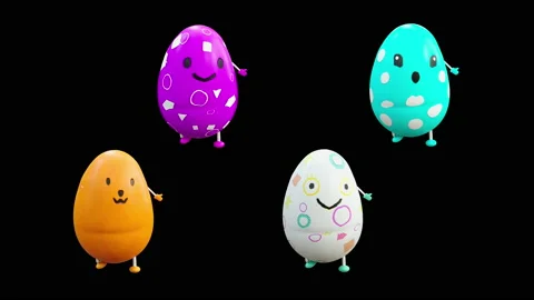 Easter, eggs, with Alpha matte. Stock Footage 224717903