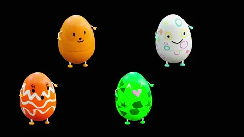 Easter, eggs, with Alpha matte. Stock Footage 224718211