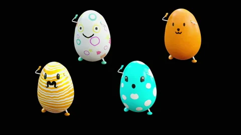 Easter, eggs, with Alpha matte. Stock Footage 230175815