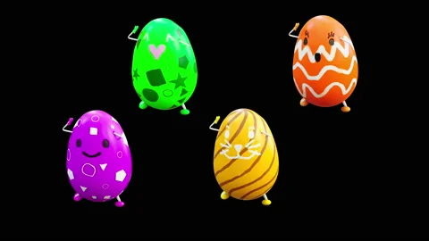 Easter, eggs, with Alpha matte. Stock Footage 230175817