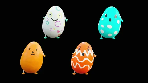 Easter, eggs, with Alpha matte. Stock Footage 230277725