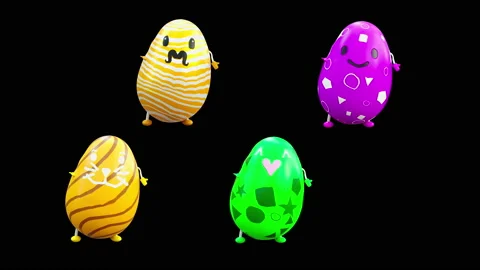 Easter, eggs, with Alpha matte. 库存影片 230277738