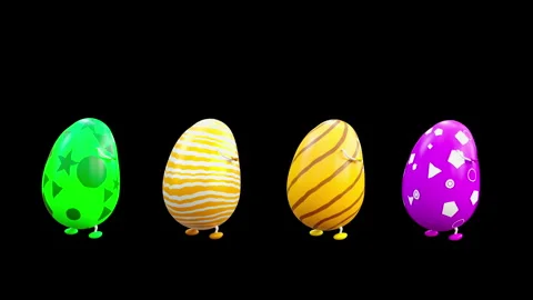 Easter, eggs, with Alpha matte. Stock Footage 250468466