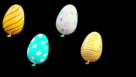 Easter, eggs, with Alpha matte. 動画素材 250468558