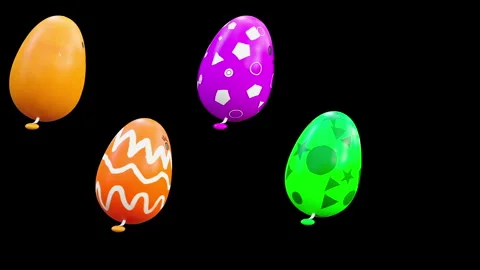 Easter, eggs, with Alpha matte. Stock Footage 250468715