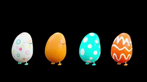 Easter, eggs, with Alpha matte. Stock Footage 250468827