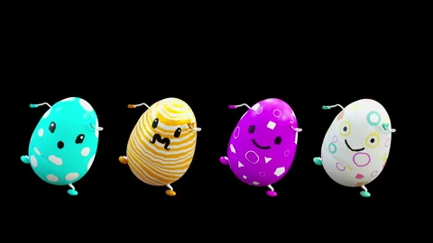 Easter, eggs, with Alpha matte. 動画素材 250469163