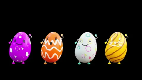 Easter, eggs, with Alpha matte. 库存影片 250469551