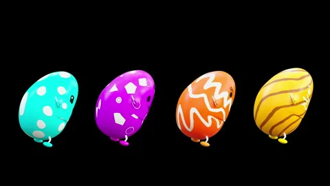 Easter, eggs, with Alpha matte. Stock Footage 261431364