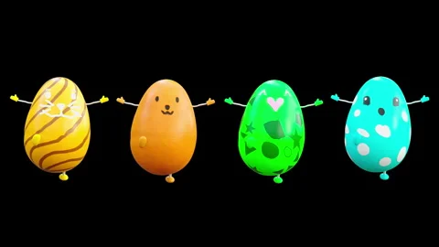 Easter, eggs, with Alpha matte. Stock Footage 261431929