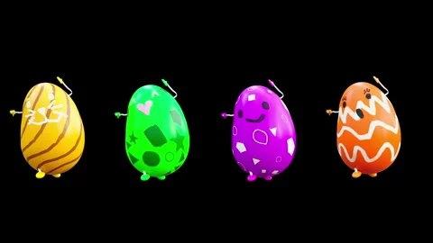 Easter, eggs, with Alpha matte. 库存影片 261432360