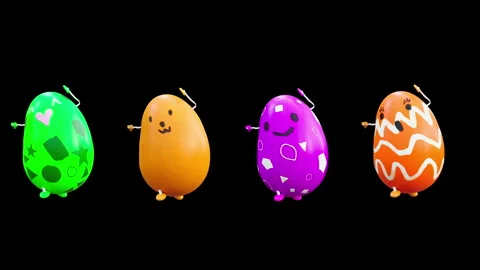 Easter, eggs, with Alpha matte. Stock Footage 261432396