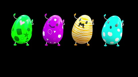 Easter, eggs, with Alpha matte. Stock Footage 262658133