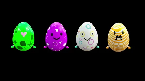 Easter, eggs, with Alpha matte. Stock Footage 262713233