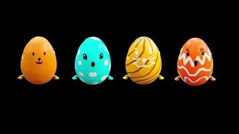 Easter, eggs, with Alpha matte. Stock Footage 262713248