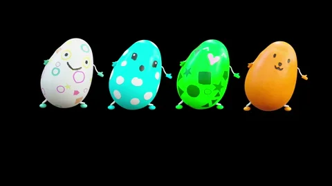 Easter, eggs, with Alpha matte. Stock Footage 262713347