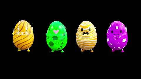 Easter, eggs, with Alpha matte. 库存影片 264883588