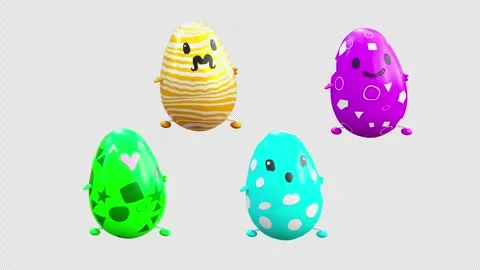 Easter, eggs, with Alpha matte. Stock Footage 264885863