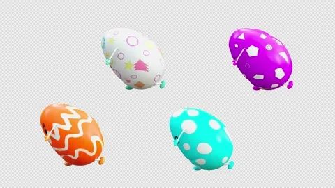 Easter, eggs, with Alpha matte. Stock Footage 264892859