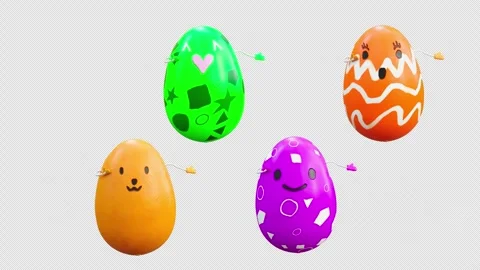 Easter, eggs, with Alpha matte. Stock Footage 264930411