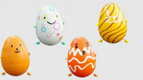 Easter, eggs, with Alpha matte. Stock Footage 264930732