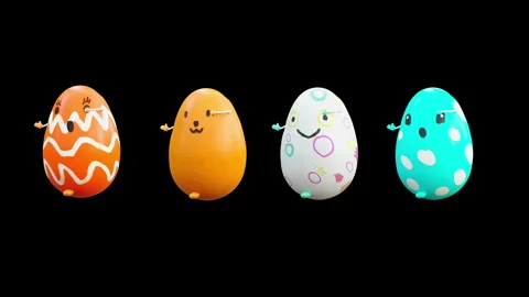 Easter, eggs, with Alpha matte. Stock Footage 272621430