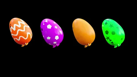 Easter, eggs, with Alpha matte. 库存影片 272621473