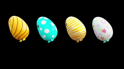 Easter, eggs, with Alpha matte. Stock Footage 272621639