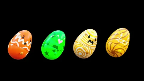 Easter, eggs, with Alpha matte. Stock Footage 272621676