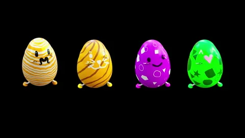 Easter, eggs, with Alpha matte. 動画素材 272621712