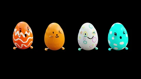 Easter, eggs, with Alpha matte. Stock Footage 272621713