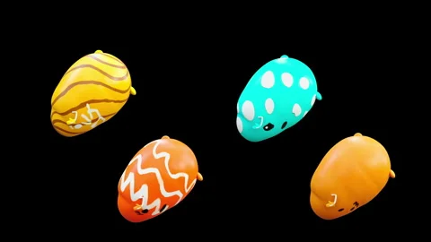 Easter, eggs, with Alpha matte. 库存影片 273988584