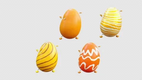 Easter, eggs, with Alpha matte. Stock Footage 273991796
