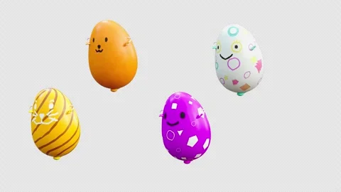Easter, eggs, with Alpha matte. Stock Footage 273993770