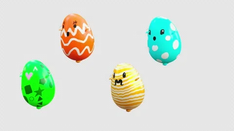 Easter, eggs, with Alpha matte. Stock Footage 273993779