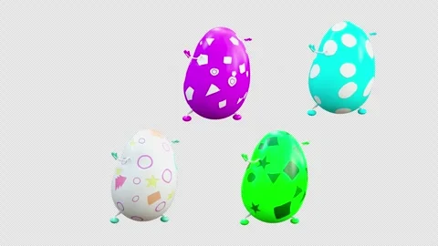 Easter, eggs, with Alpha matte. Stock Footage 273994940