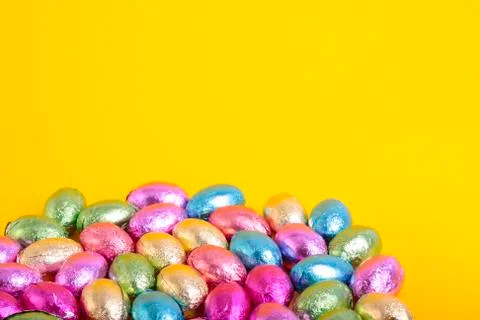 Easter eggs and chicks Stock Photos