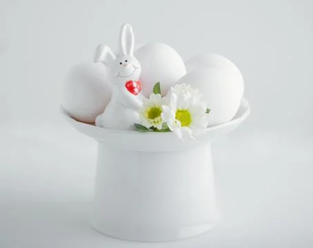 Easter Eggs and Easter Bunny Stock Photos