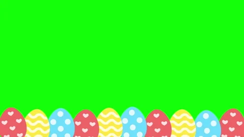 Easter eggs animation. Animated easter border background Stock Footage 304711674