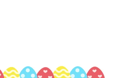 Easter eggs animation. Animated easter border background Video stock 315676710