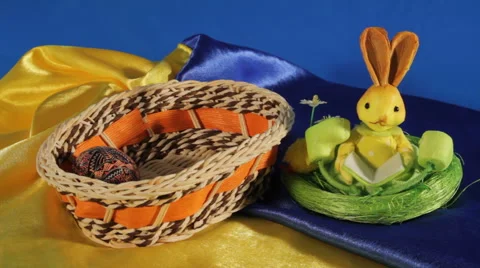 Easter Eggs appear in your basket Stock Footage 56054045