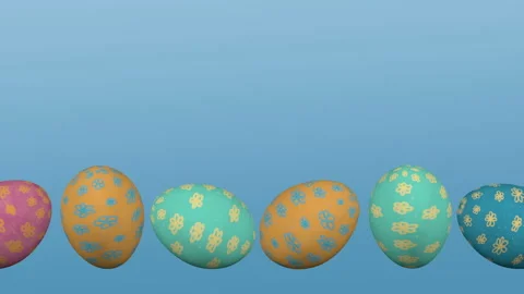 Easter eggs background. 3D rendering. Stock Footage 170313164