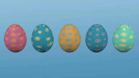 Easter eggs background. 3D rendering. Stock Footage 170560066