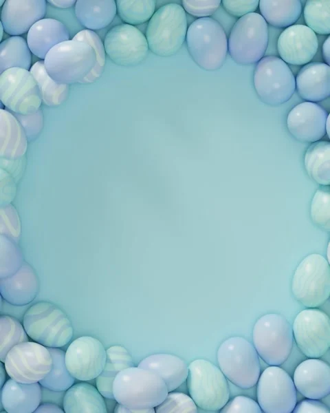 Easter eggs background with copy space Stock Footage 304174736