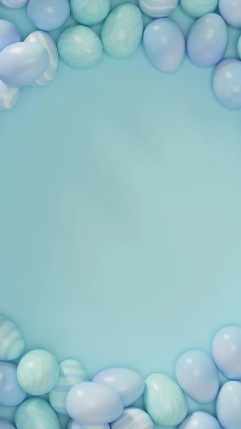 Easter eggs background with copy space Stock Footage 304174746